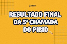 EDITAL N.º 208/2026-PROG/UEMA – Resultado final da quinta chamada do processo seletivo do PIBID/Uema