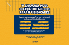 Inscrições abertas para cadastro reserva de bolsistas do PIBID